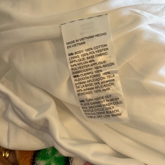 Chico's Plus-Size White Floral 3D Applique Bubble Hem Knit Top Sz XXL - Picture 7 of 9